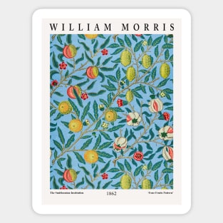 William Morris Exhibition Wall Art Print Poster Canvas, Morris Textile Art, Four Fruits Pattern Sticker